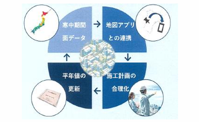 寒中コンクリート工事期間マップ