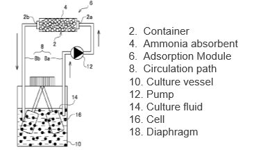 Ammonia Adsorbent and removal method