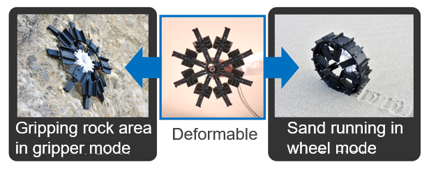 End effector that can move on rough or flat ground